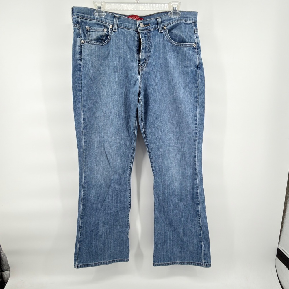 Levis 515 Nouveau Boot Cut Jeans Womens 14S Blue Stretch Denim Mid Rise